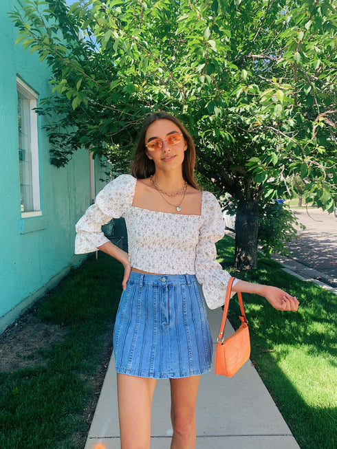 Paris Girl Floral Top *RESTOCKED*